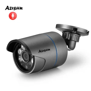 AZISHN H.265+ Metal IP Camera 25FPS 4MP FULL HD 2560*1440 25fps 6Array IR Face Detection IP66 Outdoor XMEye CCTV Camera