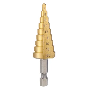 HSS 3-12mm 4-12mm 4-20mm HSS Straight Groove Step Drill Bit Titanium Coated Wood Metal Hole Cutter Core Drilling Tools Set