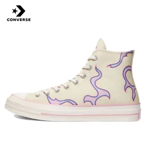 Converse 1970s Chuck Taylor All Star anti slip and wear-resistant high top canvas shoes for both men and women, flame purple