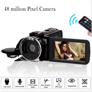 48 million Pixel Camera with Remote Control Night Vision 16X Digital Video Camcorder with 3.0″ Touch Screen 1080P HD Camcorder