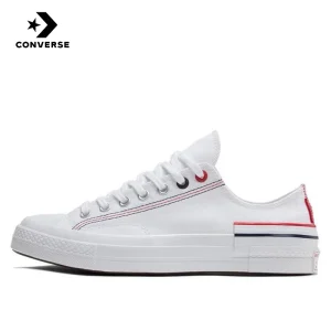 Converse 1970s lace up anti slip and wear-resistant lightweight low top canvas shoes for both men and women, white