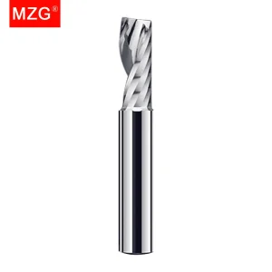 MZG Cutting 1PC Single Flute Arcylic 3.175 4 6 8 10 12 MM Tool Carbide Tungsten Steel Cutter Aluminum Machining End Mill