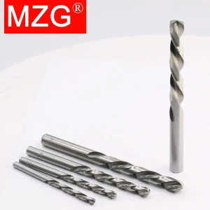 MZG 10pcs 3.0mm-4.9mm Drill Bit Set HSS Titanium Coated High Speed Steel Straight shank Tool Organizer For Wood Metal Steel Hole