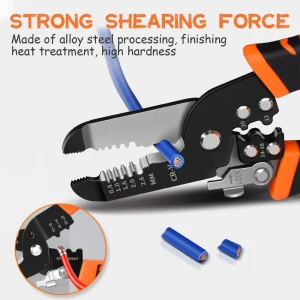 10 in 1 Stripping Crimping Pliers Wire Stripper Multi Functional Ring Crimpper Electrician Peeling Network Cable Stripper Tools