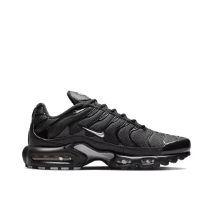 Nike Air Max Plus TN Men’s Women’s Running Shoes Comfortable,Breathable, Anti Slip,Durable Air Cushion Cushion Black/Silver Gray