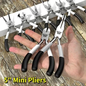 Metal Mini Jewelry Pliers Diagonal Pliers Cutter Chain Round Bent Nose Beading Making Repair Tool Kit for DIY Jewelry Tool