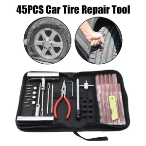 Tyre Repair Kit 45PCS Motorcycle Car Accessories Studding Tool Set Puncture Pug Set Car Tire Repair Tool Auto Bike Tire Repair