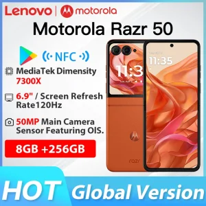 Global version Motorola Moto Razr 50 5G Snapdragon 8s Gen 3 6.9inch POLED Folded Screen 165Hz 50MP Support Esim