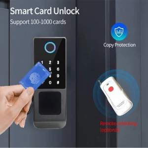 Waterproof Tuya Smart Lock Wifi Double Side Fingerprint Lock Outdoor Gate Digital Password Remote App Home Electronic Rim Lock