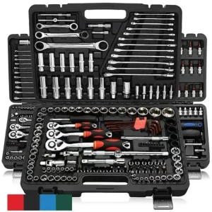 46pcs Car Repair Tool Kit 1/4-Inch Socket Set Car Repair Tool Ratchet Torque Wrench Combo Auto Repairing Set Mechanic Tool