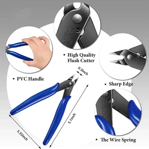 Diagonal Pliers Carbon Steel Pliers Electrical Wire Cable Cutters Cutting Side Snips Flush Pliers Nipper Hand Tools