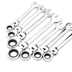 Ratchet Wrench of Keys Spanner Set Hand Tool 72-Tooth Ratcheting Flexible Head Mirror Finish 6mm-27mm Auto and Home Repair 1 pcs