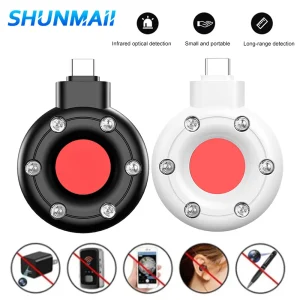 Portable Anti Candid Camera Detector Type-C Anti-Peeping Security Protection Gadget IR Alarm Camera Finder for Hotel Office