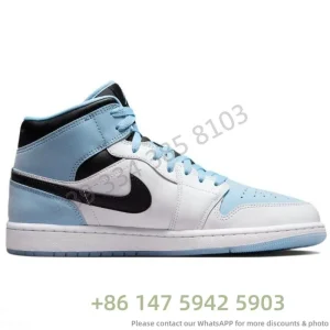 Nike-Air Jordan Retro 1 One AJ1 Mid Royal Blue White Wolf Grey True White Women Men Sports Sneakers Basketball Shoes OA