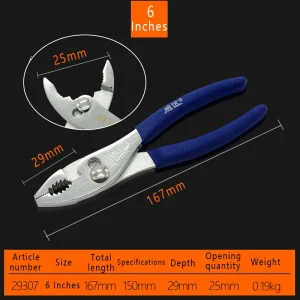 6″ 8″ 10″ Carp Pliers CR-V Slip Joint Plier 2nd Gear Adjustable Auto Repair Tool Big Mouth Tongs Fish Tail Slipper Nippers