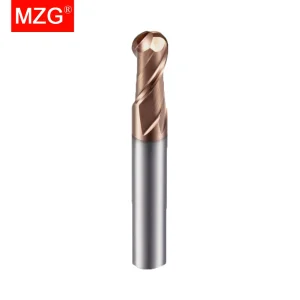 MZG Ball End Mill 2 Flute HRC45 HRC55 HRC65 Nano Coating Hard Steel Cast Iron Brass Carbide Tool Tungsten Milling Cutter