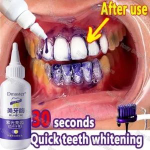 V34 Purple Toothpaste Teeth Whitening Enzyme Remove Plaque Stains Oral Hygiene Cleaning Dental Tools Fresh Breath Beauty Health