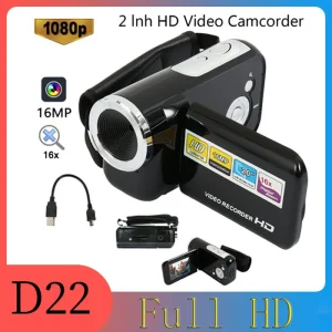 DV22 Video Camcorder 1080P Full HD 16MP Anti Shake Digital Video Camera 270 Degree Rotation Screen 16X Night Shoot Zoom Camera