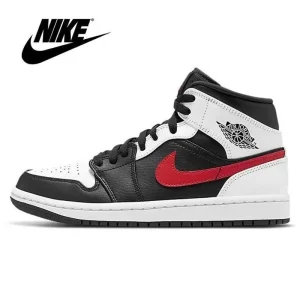 Nike-Air Jordan Retro 1 One AJ1 Mid Black Chile Red White Blue Women Men Jogging Outdoor Sports Sneakers Basketball Shoes OA