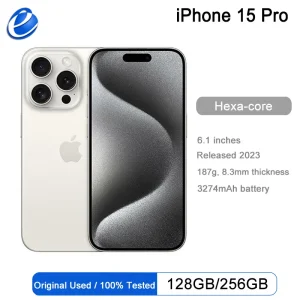 2023 Original Apple iPhone 15 Pro 8GB RAM 256GB/512GB/1TB ROM A17 Pro Bionic Chip 6.1” 120Hz Super Retina XDR Display NFC