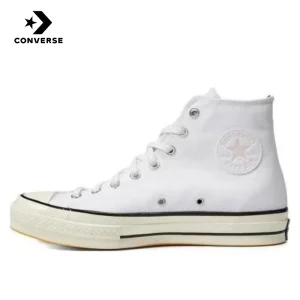 Converse 1970s simple daily anti slip and wear-resistant high top canvas shoes for both men and women in white