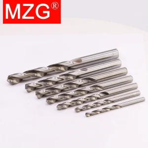 MZG 10pcs 3.0mm-4.9mm Drill Bit Set HSS Titanium Coated High Speed Steel Straight shank Tool Organizer For Wood Metal Steel Hole