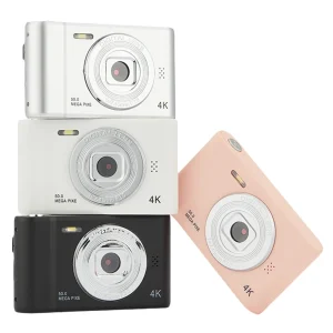 4K HD Photography Travel Selfie Camera 2.4 Inch IPS Screen Campus Selfie Mini Retro Camera with Flashlight Photography Camcorder