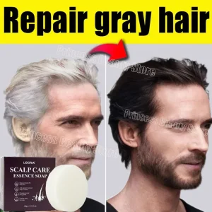 Gray White Hair Treatment Serum Soap Fast White To Black Repair Nourish Beard Hair Roots Shampoo Men Women Beauty Health Care