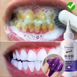 V34 Purple Toothpaste Teeth Whitening Enzyme Remove Plaque Stains Oral Hygiene Cleaning Dental Tools Fresh Breath Beauty Health