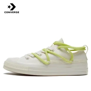 Converse 1970s daily comfortable, anti slip, wear-resistant low top canvas shoes for both men and women in white and green