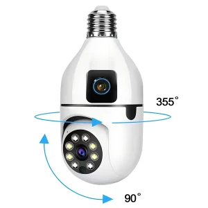 4K 1080P IP Camera Dual Lens PTZ Wifi Camera Dual Screen Auto Tracking Two Way Audio Color Night Vision Security Camera