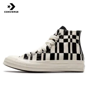 Converse Chuck 70 anti slip and wear-resistant high top canvas shoes for both men and women in black and white