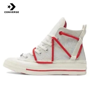 Converse Chuck 70 comfortable, non slip, wear-resistant high top canvas shoes for both men and women in beige color