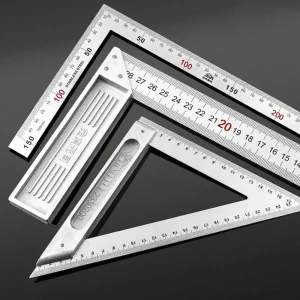 30/50cm 90 Degree Right Angle/Triangle Ruler Stainless Steel Woodworking Angle Square Ruler Multi-functional Measuring Tool