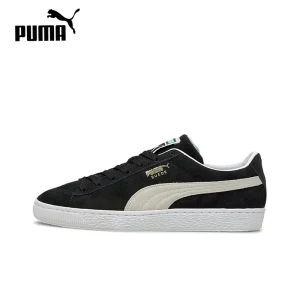 Original Puma Suede Classic Xxi Gilt Logo Men’s and Women’s Boarding Shoes Lightweight Low-Top Unisex Sneakers 374915-01