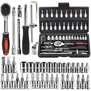 46pcs Socket Wrench Set Ratchet Spanner Multi-functional Car Repair Tool Professional Mechanical Workshop Tools Kit Motorcycle