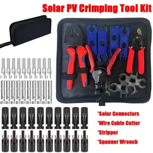 Solar Crimping Tools Kit Photovoltaic Cable Connector SN-2546B Clamp Terminal Pliers Coax Crimping PV Panel Connectors,Wrench