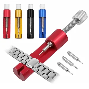 Watch Link Remover Kit Watch Band Tool W/3 Extra Pins Apply To Watch Band Adjustment&Watch Battery Replacement&Watchband Removal