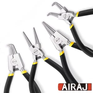 AIRAJ 5-In Circlip Pliers Needle nose Pliers Retaining Ring Pliers for Removing Installing Puller Locking Rings Shafts Hand Tool