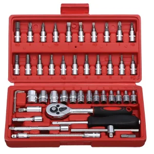 Socket Wrench Set Car Repair Hand Tool Kit Ratchet Repair Kit Auto Repair Hand Tool Set for Woodworking Supplies