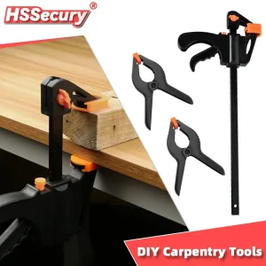 DIY Carpentry Gadget Hand Tools Woodworking Work Bar F Clamp Clip Kit Quick Ratchet Release Speed Squeeze WoodWorking