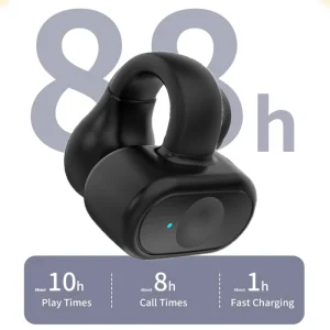 TWS Bluetooth 5.3 Ear Clip on Headphones Wireless Earphones Earclip HiFi Stereo Noise Reduction Headset Low Latency Earbuds