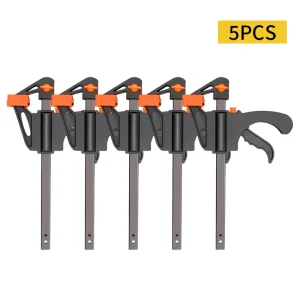 5/2pcs Woodworking Work Bar 4 Inch Clamp Clip Set Hard Quick Ratchet Release Clip DIY Carpentry Hand Tool Woodworking Clamp