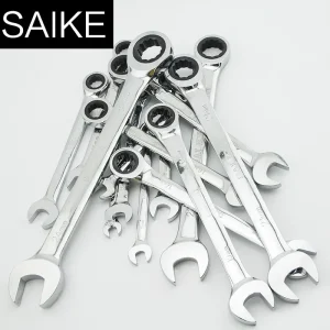 Ratchet Combination Metric Wrench Set Fine Tooth Gear Ring Torque and Socket Wrench Set Nut Tools for Repair