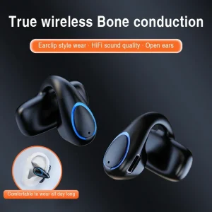 X33 Bluetooth Headset 5.3 Single Earbuds Clip On HIFI Stereo Sound Gaming Earphone Waterproof Sport Touch Wireless Headphones