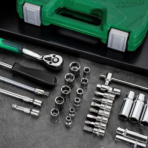 AIRAJ 53Pcs Socket Wrench Set Extension Rod Multi-function Ratchet Spanner Wrench Set Car Motorcycle Repair Hand Tool Set