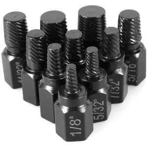 10Pcs Screw Extractor Kit Alloy Steel Damaged Screw Remover Metal Drill Bits Broken Bolt Stud Remover Hand Tools Set