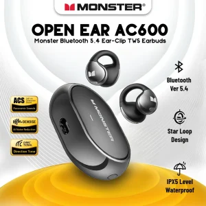 Monster Earclip Design TWS Wireless Earbuds HD Calls Bluetooth 5.4 Earphones Noise Canceling Headphone with Mic Sports Headset