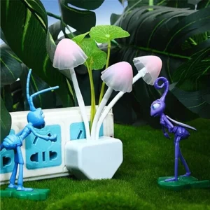 LED Mushroom Lamp Novelty Night Light Fungus Luminaria Lamp LED Night Lights Sensor 85-265V Water Grass Luminaria Lamp