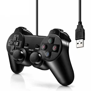 USB Wired PC Game Controller Gamepad For WinXP/Win7/Win8/Win10 Joypad For PC Windows Computer Laptop Black Game Joystick